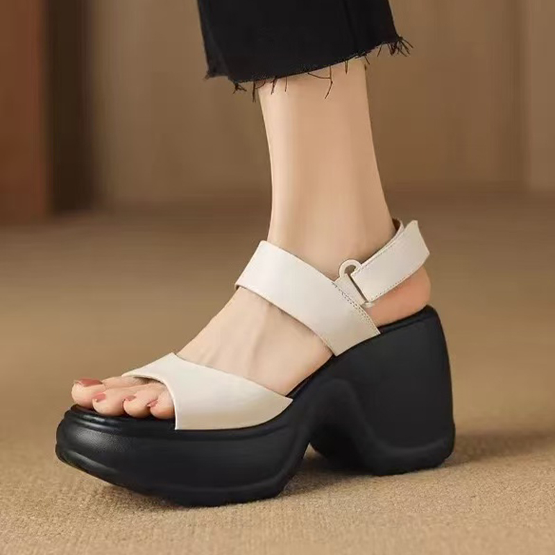 Women Shoes For Walking - Hochhackige Damen-Sandalen mit Plateau, Modische Laufschuhe,