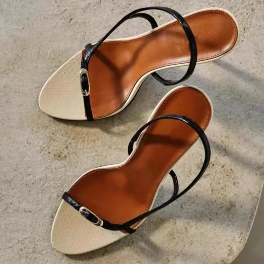 Women Shoes For Walking - Damen-Sandaletten mit Offener Zehenpartie, Dünnen Riemen,