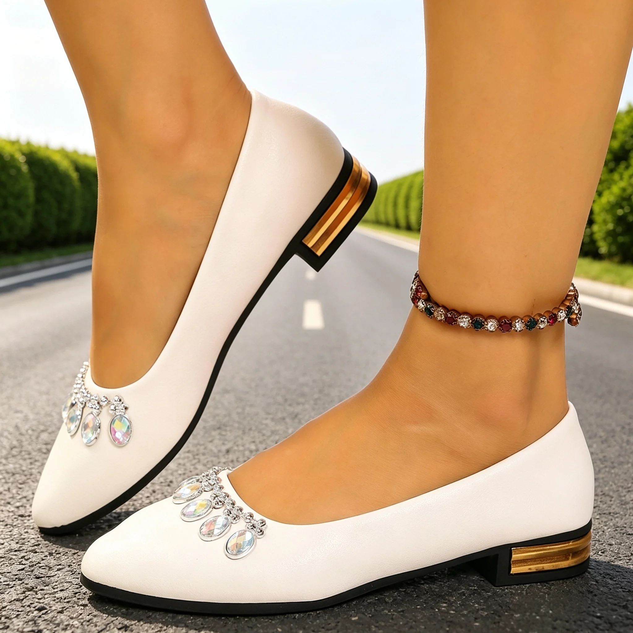 Women'S Shoes Everyday - Damen Flache Schuhe mit Spitzer Zehenpartie,