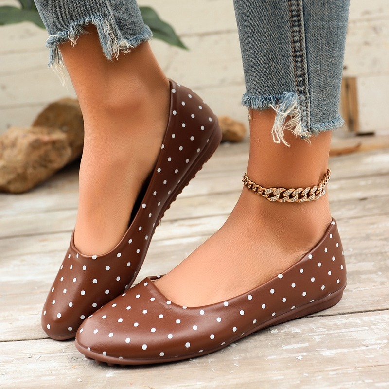 Damen Weiße Polka-Dot Ballerin – Women Shoes For Walking Bewertung und Preis
