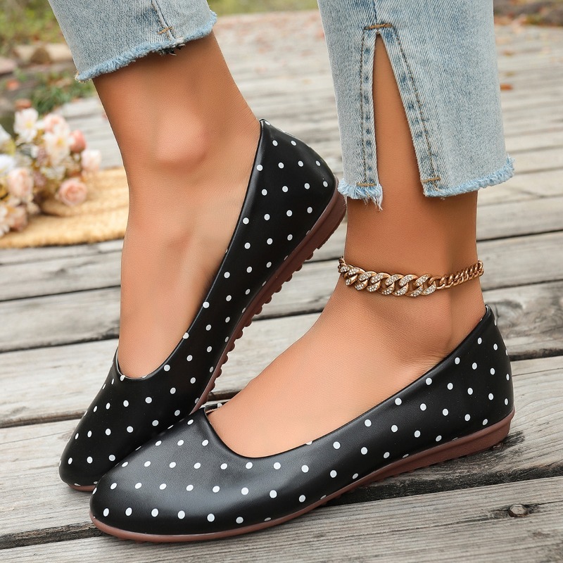 Damen Weiße Polka-Dot Ballerin – Women Shoes For Walking Bewertung und Preis