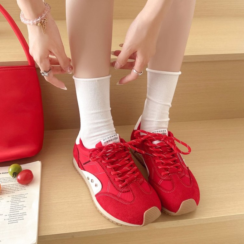 Retro Color-Block-Sneaker für  – Women Shoes For Walking Bewertung und Preis