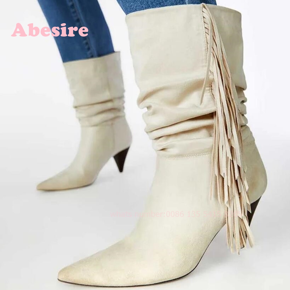 Weiße Kegel Ferse Fransen Schu – Women'S Shoes Vegan Bewertung und Preis