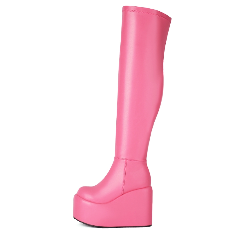 Plattform-Overknee-hohe Stiefe – Women Shoes Size 7 Bewertung und Preis