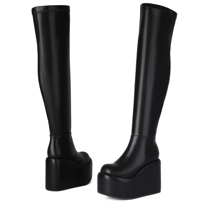 Plattform-Overknee-hohe Stiefe – Women Shoes Size 7 Bewertung und Preis