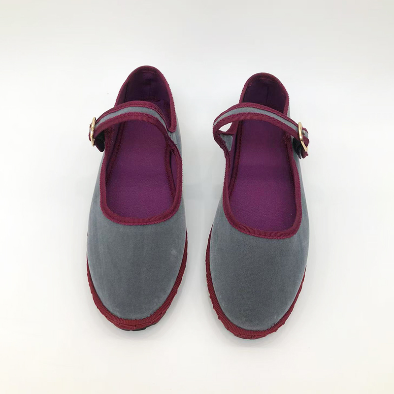 Graue Mary Jeans Flats Schuhe  – Women Shoes Jeans Bewertung und Preis