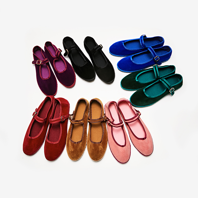 Graue Mary Jeans Flats Schuhe  – Women Shoes Jeans Bewertung und Preis
